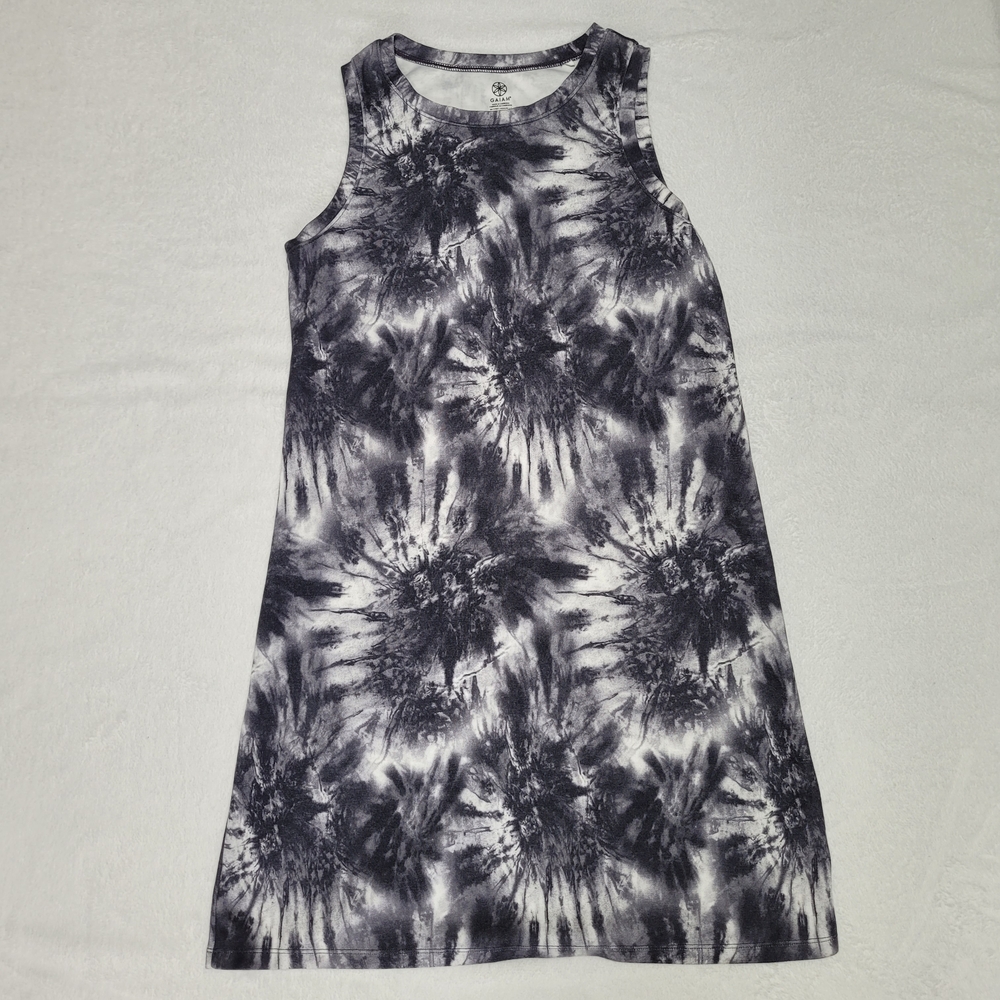 GAIAM Monochrome Tie-Dye Mini Dress